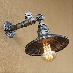 Rustik Lodge Maleri funktion til Ambient Light Wall Sconces Wall Light Silver