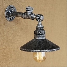 Rustik Lodge Maleri funktion til Ambient Light Wall Sconces Wall Light Silver