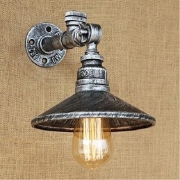 Rustik Lodge Maleri funktion til Ambient Light Wall Sconces Wall Light Silver