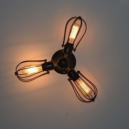 Traditionel klassisk vintage mini stil maling Metal Flush Mount