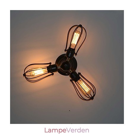 Traditionel klassisk vintage mini stil maling Metal Flush Mount