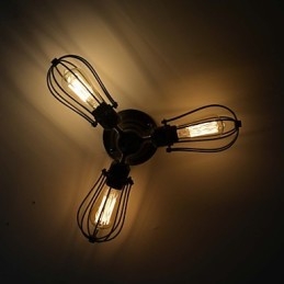 Traditionel klassisk vintage mini stil maling Metal Flush Mount