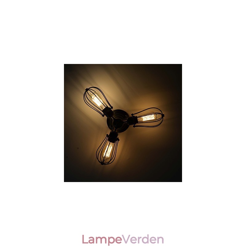 Traditionel klassisk vintage mini stil maling Metal Flush Mount