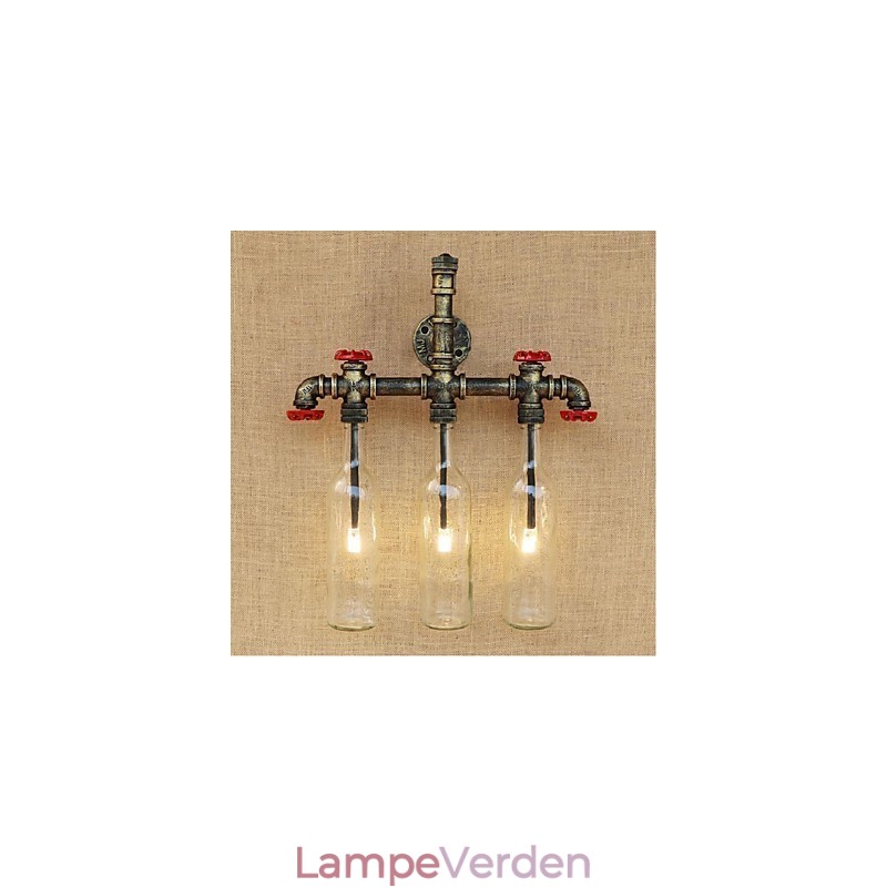 Retro industriel vindafbryder Vandflaske Væglampe Væglampe