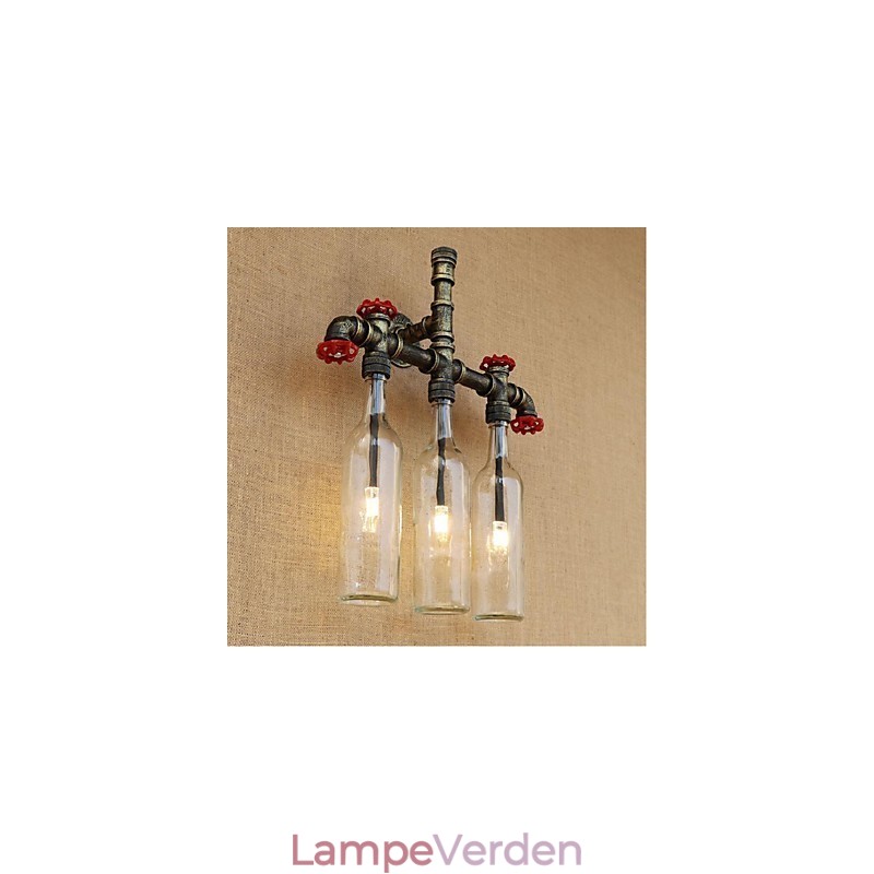 Retro industriel vindafbryder Vandflaske Væglampe Væglampe