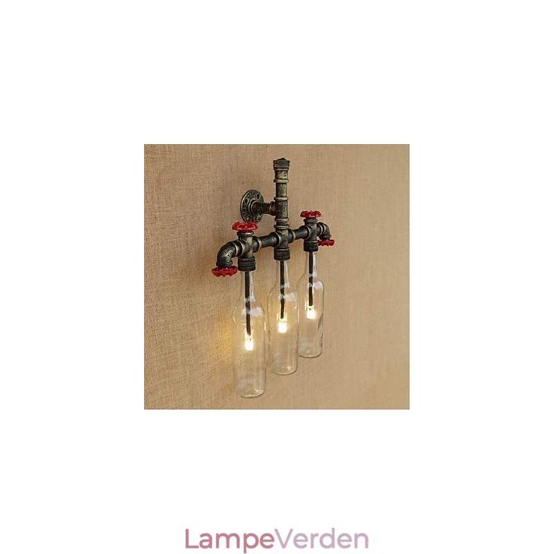 Retro industriel vindafbryder Vandflaske Væglampe Væglampe