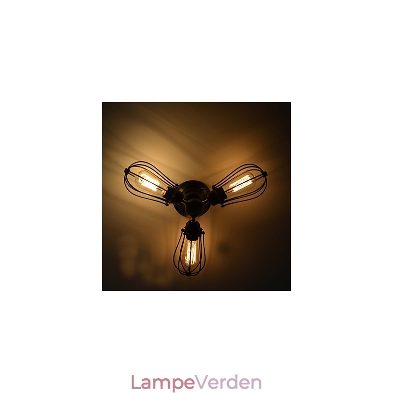 Traditionel klassisk vintage mini stil maling Metal Flush Mount