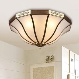 Moderne moderne dekorativt design kobber loftslampe familie