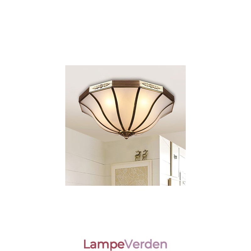Moderne moderne dekorativt design kobber loftslampe familie