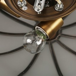Moderne moderne dekorativt design kobber loftslampe familie