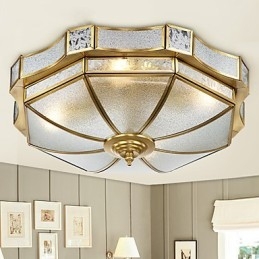 Moderne moderne dekorativt design kobber loftslampe familie