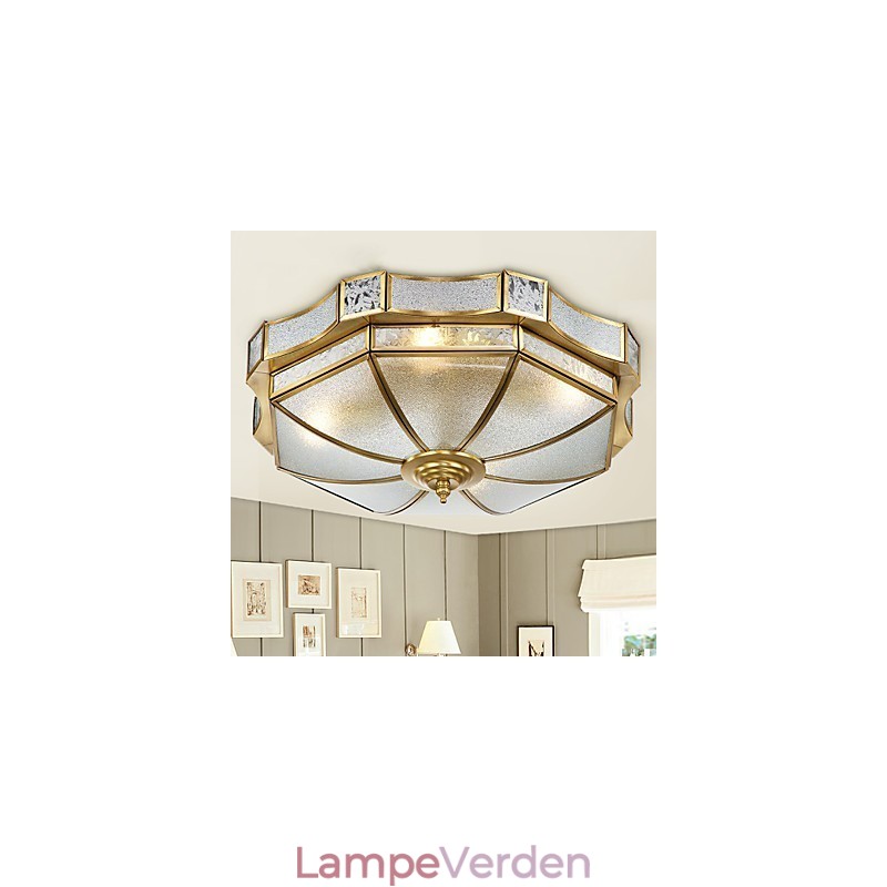 Moderne moderne dekorativt design kobber loftslampe familie