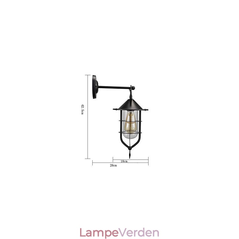 Europæisk stil væglampe altan gang udendørs lampe retro industriel vindbar gårdhave trapper soveværelse væg
