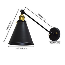 Buzz Paint Enkeltvæg Jern Væglampe Stum Sort Lyssværd Lampe På Væg