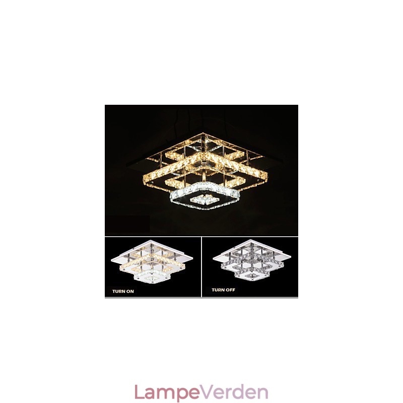 Krystal loftslamper Flush Mount Clear eller Amber K9 til indendørs CE