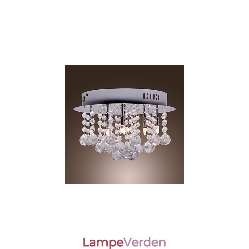 Moderne moderne krystal krom metal flush Mount