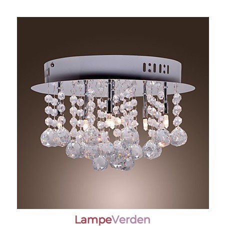 Moderne moderne krystal krom metal flush Mount Moderne moderne krystal krom metal flush Mount