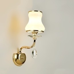 Moderne moderne galvaniseret funktion til Crystal Ambient Light Wall Sconces Wall Light