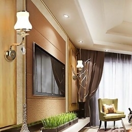 Moderne moderne galvaniseret funktion til Crystal Ambient Light Wall Sconces Wall Light