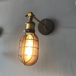 Vintage Sort Metal Loft Væglamper Stue Spisestue Gang Cafe Barer Bar Væglampe
