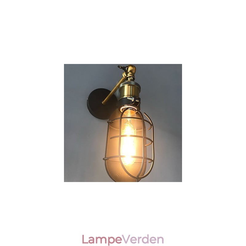 Vintage Sort Metal Loft Væglamper Stue Spisestue Gang Cafe Barer Bar Væglampe