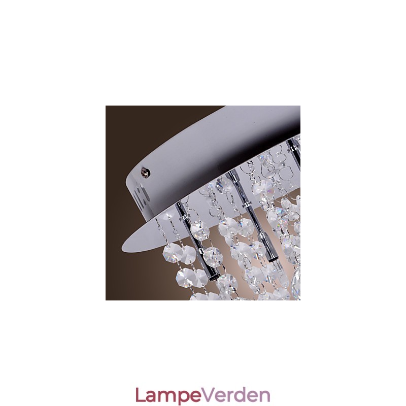 Moderne moderne krystal krom metal flush Mount
