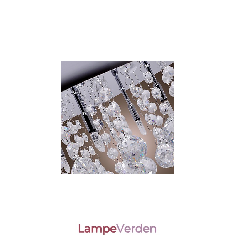 Moderne moderne krystal krom metal flush Mount