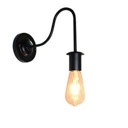 Væglamper Vægjern Væglampe Stum Sort Lyssværd Lampe På Væg
