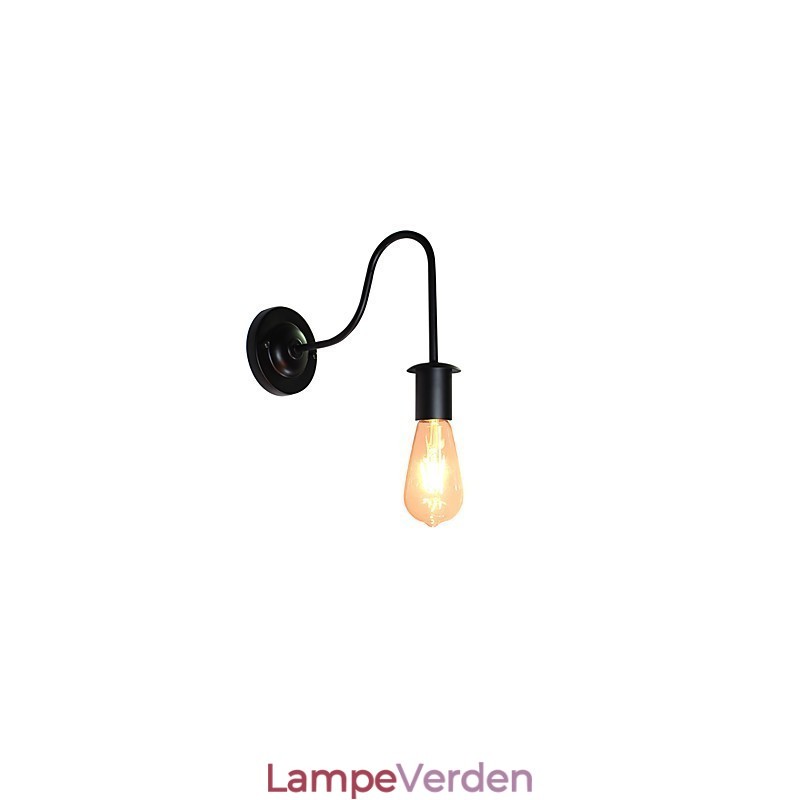 Væglamper Vægjern Væglampe Stum Sort Lyssværd Lampe På Væg