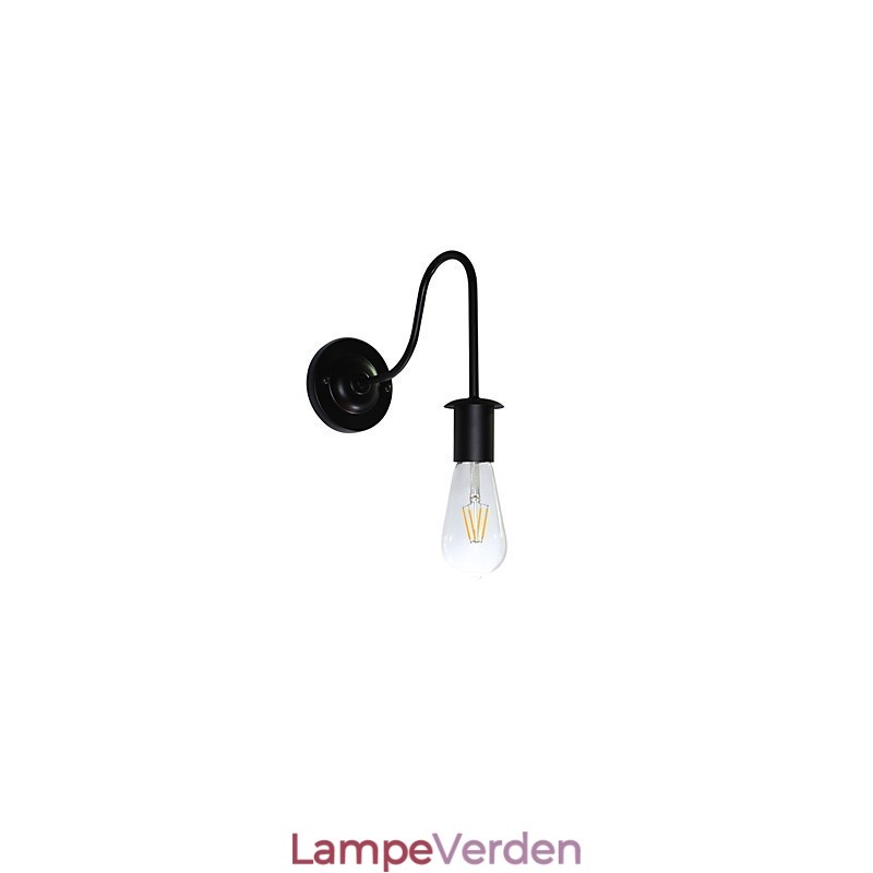 Væglamper Vægjern Væglampe Stum Sort Lyssværd Lampe På Væg