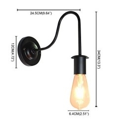 Væglamper Vægjern Væglampe Stum Sort Lyssværd Lampe På Væg