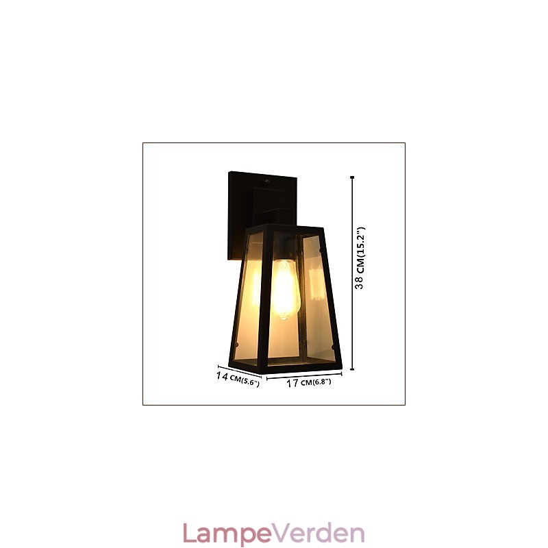 Væglampe Væglamper Vægjern Væglampe Stum Sort Lyssværd Lampe På Væg
