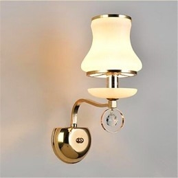 Moderne moderne galvaniseret funktion til Crystal Mini Style Øjenbeskyttelse Ambient Light væglamper