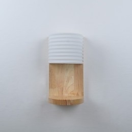 Enkel væglampe Sengebordslampe med glasskærm og massivt træ til kommode i soveværelset Stue Babyværelse College sovesal Sofabord Bogreoler