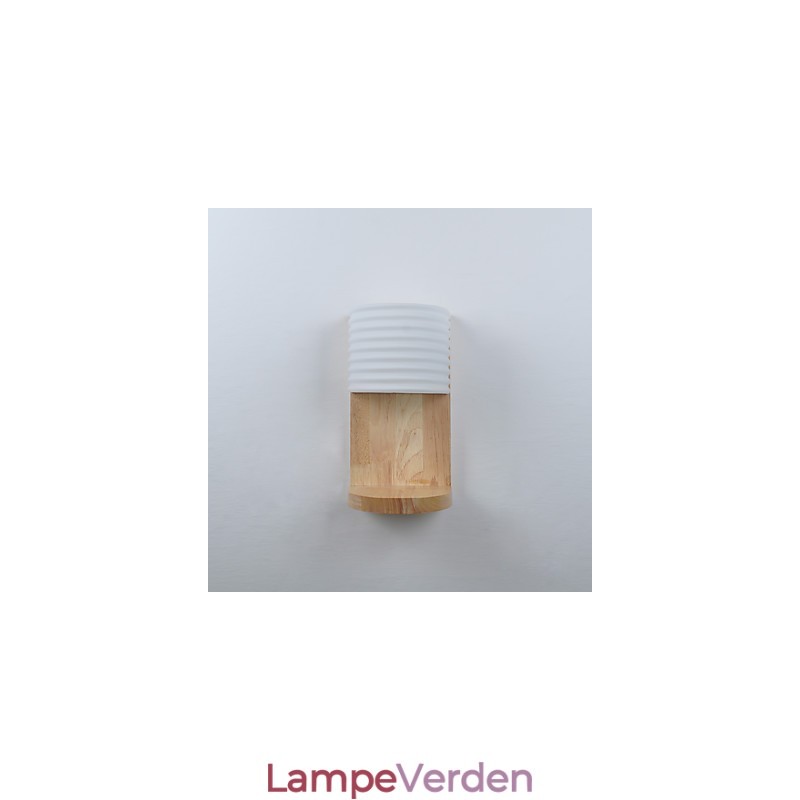 Enkel væglampe Sengebordslampe med glasskærm og massivt træ til kommode i soveværelset Stue Babyværelse College sovesal Sofabord Bogreoler
