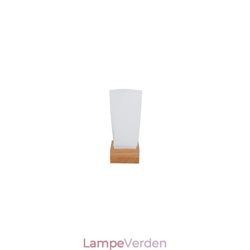Enkel væglampe Sengebordslampe med glasskærm og massivt træ til kommode i soveværelset Stue Babyværelse College sovesal Sofabord Bogreoler