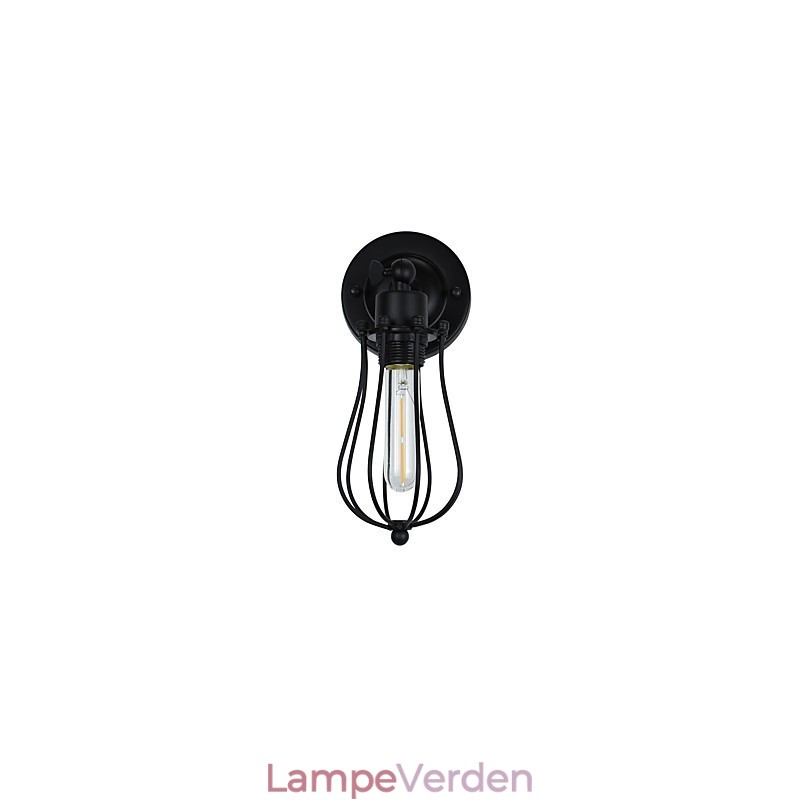 Malet stål Væglampe Stum Sort Amerikansk Kaffe Dekoration Retro Væglampe Lyssværd Lampe På Væg