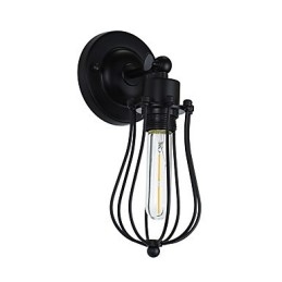 Malet stål Væglampe Stum Sort Amerikansk Kaffe Dekoration Retro Væglampe Lyssværd Lampe På Væg
