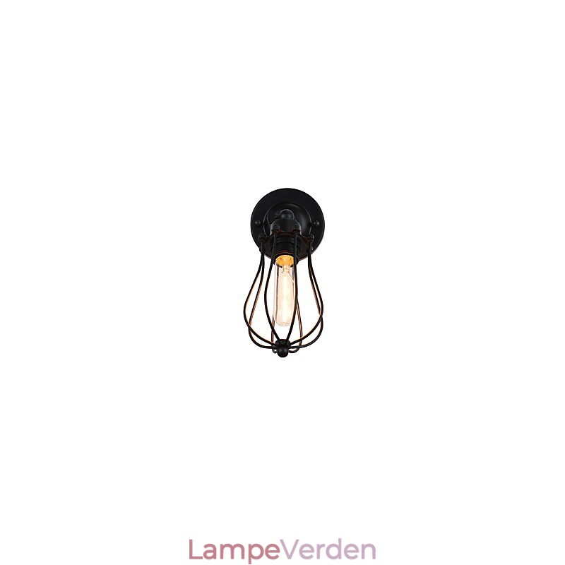 Malet stål Væglampe Stum Sort Amerikansk Kaffe Dekoration Retro Væglampe Lyssværd Lampe På Væg