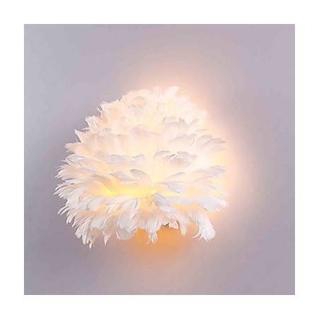 Fjer væglamper Moderne moderne soveværelse Hotel væglamper E14