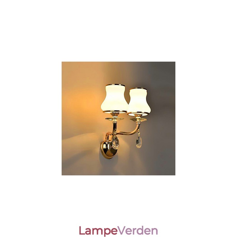 Moderne moderne galvaniseret funktion til Crystal Mini Style øjenbeskyttelse væglamper