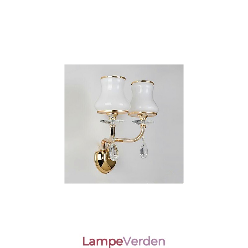 Moderne moderne galvaniseret funktion til Crystal Mini Style øjenbeskyttelse væglamper