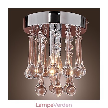 Moderne moderne krystal Mini-stil Chrome Flush Mount Moderne moderne krystal Mini-stil Chrome Flush Mount