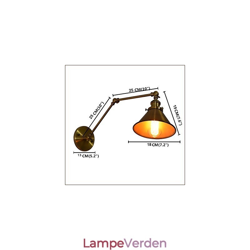 Væglampe Væglamper Vægjern Væglampe Stum Sort Lyssværd Lampe På Væg