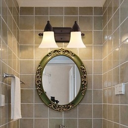 Rustik Lodge Black Oxide Finish Funktion til øjenbeskyttelse Ambient Light Wall Sconces Wall Light