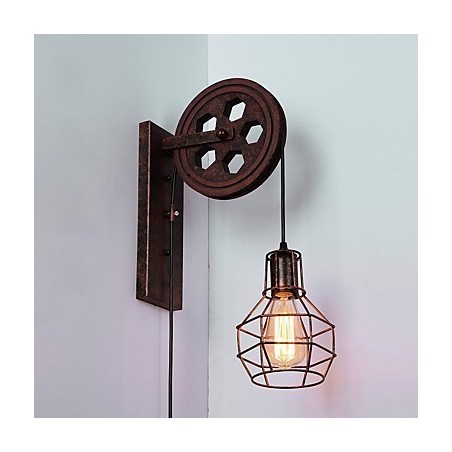 Industriel Retro Iron Væglampe Creative Personality Lift Pulley Væglampe Industriel Retro Iron Væglampe Creative Personality Lift Pulley Væglampe