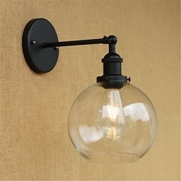 Country Retro Painting Feature til Mini Style Øjenbeskyttelse Ambient Light Wall Sconces
