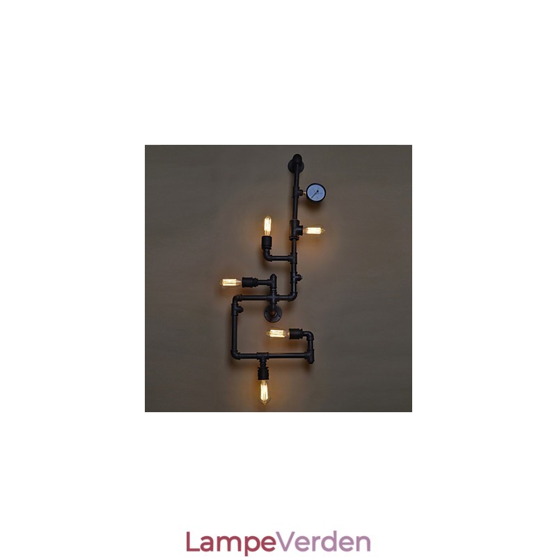 Loft Industrielle Væglamper Antikke Edison Væglamper med Pærer Vintage Pipe Væglampe til Stuebelysning
