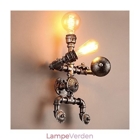 Loft Vandrør Væglamper Retro Industriel Stil Kreativ Robot Design Metal Restaurant Cafe Barer Bar Bord Væglamper Loft Vandrør Væglamper Retro Industriel Stil Kreativ Robot Design Metal Restaurant Cafe Barer Bar Bord Væglamper