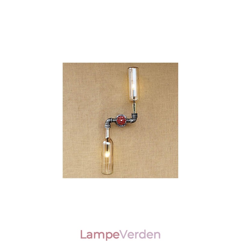 Rustik Lodge Messing Funktion til Ambient Light Wall Sconces Wall Light Amber